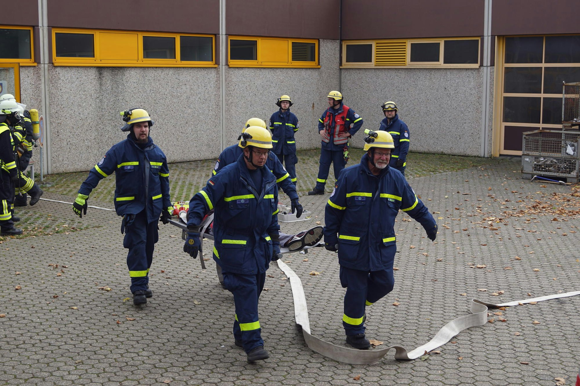 Verletztentransport Übung